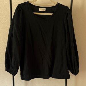 Universal Thread 100% Cotton Black Blouse